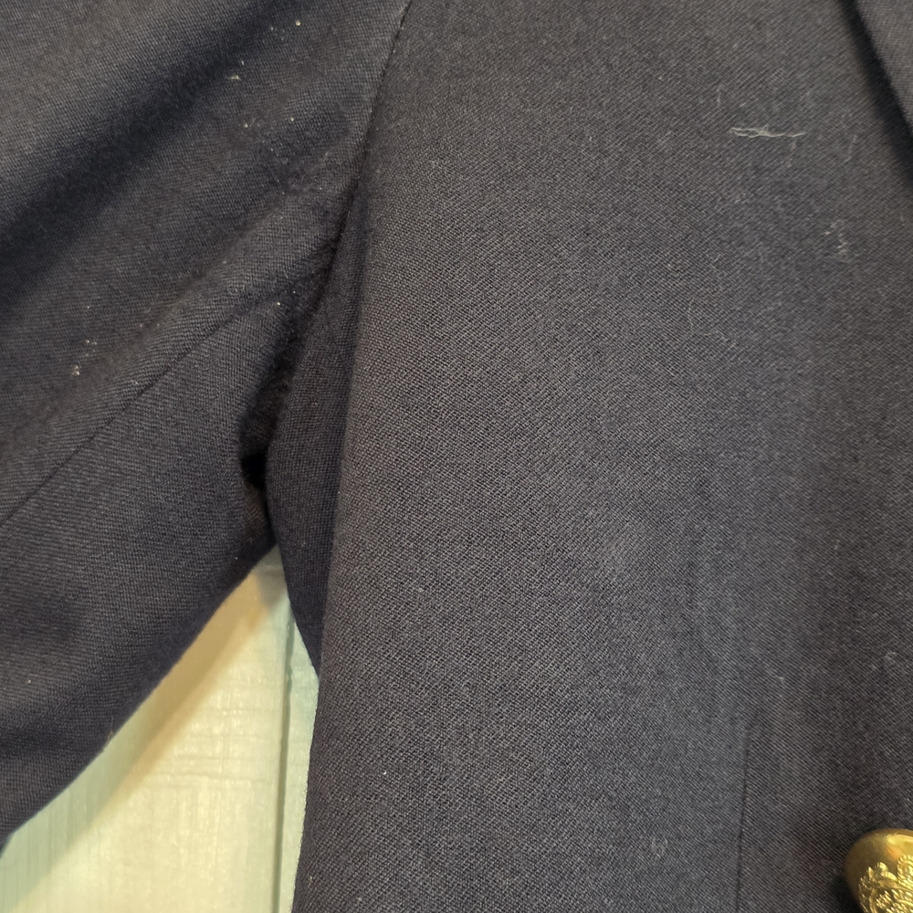 VTG Ralph Lauren Blue Label Wool Blazer Navy Blue Double Breasted Gold Buttons - Picture 9 of 11
